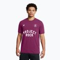 Vyriški treniruočių marškinėliai Under Armour Project Rock Badge Of Honor purple