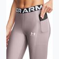 Moteriškos treniruočių tamprės Under Armour HeatGear Rib tetra gray/white 4