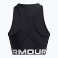 Under Armour Heat Gear Rib Tank juoda/juoda/balta moteriška treniruočių viršutinė dalis 2