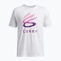 Vyriški marškinėliai Under Armour Curry Logo Trend balta/violetinė 4