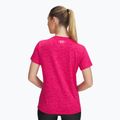 Moteriški treniruočių marškinėliai Under Armour Tech C-Twist shaded fuchsia/white 2
