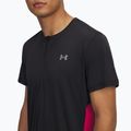 Vyriški bėgimo marškinėliai Under Armour Trail Run Zip black/shaded fuchsia/reflective 3