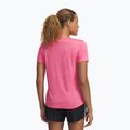 Moteriški treniruočių marškinėliai Under Armour Tech V-Twist super rožinė/balta 2