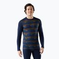 Vyriški termoaktyvūs marškinėliai Smartwool Merino 250 Baselayer Crew Boxed deep navy geo peaks