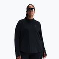 Moteriški bėgimo marškinėliai ilgomis rankovėmis Nike Swift Dri-FIT UV 1/4-Zip Plus Size black