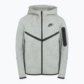 Vaikiški Nike Sportswear Tech Fleece džemperis su užtrauktuku Full-Zip tamsiai pilka heather/juoda/juoda 9