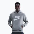 Vyriškas džemperis Nike Club Pullover Hoodie dark grey heather/light smoke grey/white