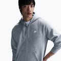Vyriškas džemperis Nike Club Full Zip Hoodie dark grey heather/light smoke grey/white 5