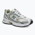 New Balance 530 sidabrinio metalo/žalios spalvos bateliai