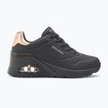 Moteriški batai SKECHERS Uno Wedge Hi Steps black/rose gold 2