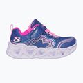 Vaikiški batai SKECHERS Heart Lights Retro Hearts navy leather/multi trim 10