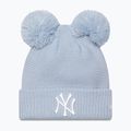 Moteriška žieminė kepurė New Era Wmns Double Pom Nyy pastel blue