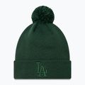Moteriška kepuraitė su snapeliu New Era Metallic Bobble Knit Beanie Los Angeles Dodgers dark green