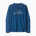 Vyriški marškinėliai ilgomis rankovėmis Patagonia Cap Cool Daily Graphic Shirt '73 skyline / clement blue x-dye