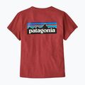 Moteriški marškinėliai Patagonia P-6 Logo Responsibili-Tee potters red 4