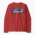 Moteriški marškinėliai ilgomis rankovėmis Patagonia P-6 Logo Responsibili-Tee potters red 2