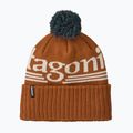 Žieminė kepurė Patagonia Powder Town hut tripper logo: cinnamon brown