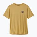 Vyriški marškinėliai Patagonia Cap Cool Daily Great Waves limestone yellow - light limestone yellow x-dye