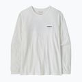 Moteriški marškinėliai ilgomis rankovėmis  Patagonia P-6 Logo Responsibili-Tee LS fiber white