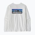 Moteriški marškinėliai ilgomis rankovėmis  Patagonia P-6 Logo Responsibili-Tee LS fiber white 2