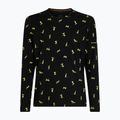Vyriški termoaktyvūs marškinėliai icebreaker Merino 200 Oasis Crewe Snow Day black/peridot/aop 8