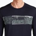 Vyriški termoaktyvūs marškinėliai ilgomis rankovėmis icebreaker Merino 200 Oasis Crewe Elevation Line midnight navy 5