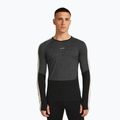 Vyriški termoaktyvūs marškinėliai ilgomis rankovėmis Icebreaker Merino 200 Oasis+ LS Crewe 0JI black/jet heather/undyed/cb