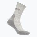 Icebreaker moteriškos kojinės Merino Hike+ Light Crew blizzard heather/alloy