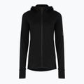 Moteriškas žygio džemperis Icebreaker Merino 300 Realfleece Descender Zip Hoodie black