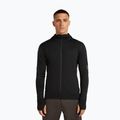 Vyriškas žygio džemperis Icebreaker Merino 300 Realfleece Descender Zip Hoodie black