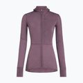 Moteriškas žygio džemperis Icebreaker Merino 200 Realfleece Descender Half Zip Hoodie grey plum 10