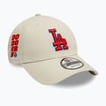 Kepuraitė su snapeliu New Era Side Patch 9Forty Los Angeles Dodgers light beige