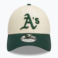 Kepuraitė su snapeliu New Era Colourblock 9Forty Oakland Athletics light beige 3