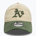 Kepuraitė su snapeliu New Era Block Cord 9Twenty Oakland Athletics light beige 2