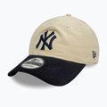 Kepuraitė su snapeliu New Era Block Cord 9Twenty New York Yankees light beige