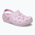 Šlepetės Crocs Classic Floral Cutout Clog pink milk