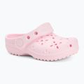 Vaikiškos šlepetės Crocs Classic Floral Cutout Clog Kids Toddler pink milk