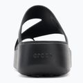 Moteriškos šlepetės per pirštą Crocs Getaway Platform Toe Loop black 6