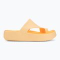 Moteriškos šlepetės per pirštą Crocs Getaway Platform Toe Loop golden hour 2
