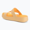 Moteriškos šlepetės per pirštą Crocs Getaway Platform Toe Loop golden hour 3