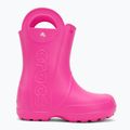 Vaikiški guminiai batai Crocs Handle It Rain Boot Kids pink crush 2