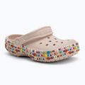 Vaikiškos šlepetės Crocs Classic Beaded Band Clog Kids quartz