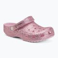 Vaikiškos šlepetės Crocs Classic Chunky Glitter pink milk