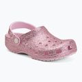Vaikiškos šlepetės Crocs Classic Chunky Glitter pink milk 2