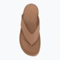Moteriškos šlepetės per pirštą Crocs Gateway Platform milk chocolate 5