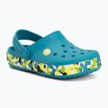 Vaikiškos šlepetės Crocs Crockband Glow Confetti Band turbo teal/multi 2
