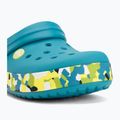 Vaikiškos šlepetės Crocs Crockband Glow Confetti Band turbo teal/multi 8