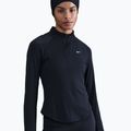 Moteriški bėgimo marškinėliai ilgomis rankovėmis Nike Tempo Swoosh Run Dri-Fit 1/4-Zip black/white