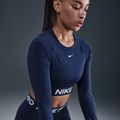 Moteriškas treniruočių ilgomis rankovėmis viršus Nike Pro 365 Dri-Fit midnight navy/white 5