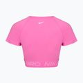 Nike Pro Dri-Fit Graphic Cropped žaisminga rožinė/rožinė puta/balta moteriška treniruočių viršutinė dalis 8